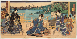 
Painting by Utagawa Kunisada in the exhibition “Panorama of a Flourishing World: Ukiyo-e from the NMH Collection.” (Photo courtesy of NHM.)