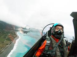 ROC fighter jets in a training exercise over the east coast of Taiwan. (Courtesy of the Military News Agency.)
