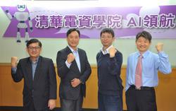 Faculty of the College of Electrical Engineering and Computer Science (left to right): Wang Ting-chi, Fred Huang, Liou Jing-jia, and Wang Chun-yao.