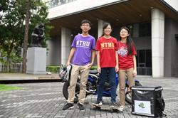 The Green Pepper Express team. From left to right: Chen Weizhong, Ma Yuping and Cai Huiyun. 