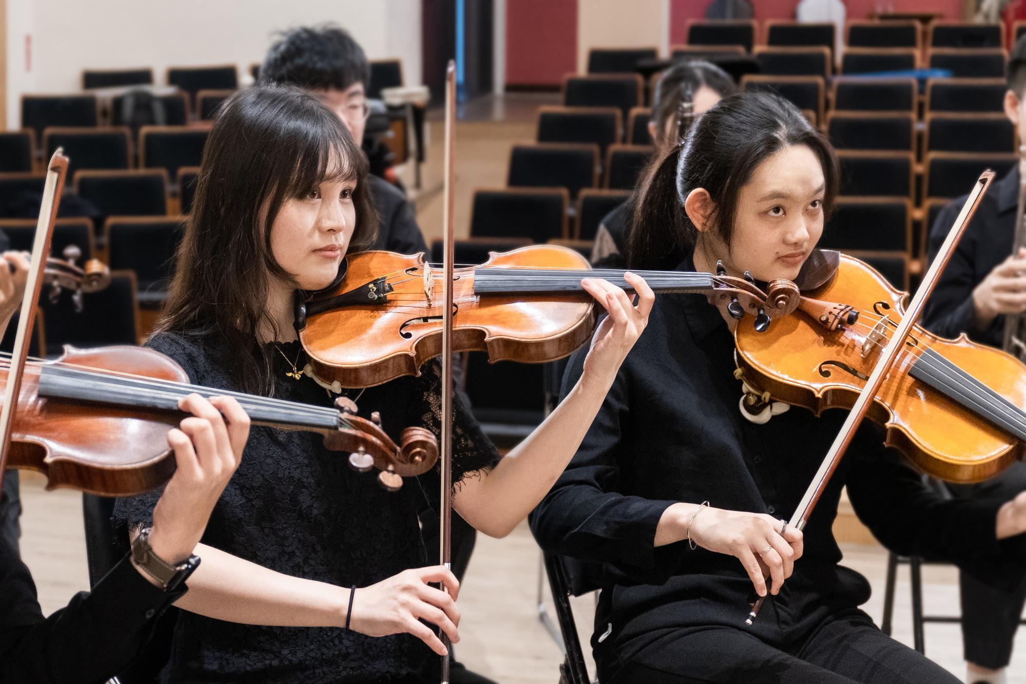 The NTHU Orchestra rehearsing for this year’s anniversary concert.