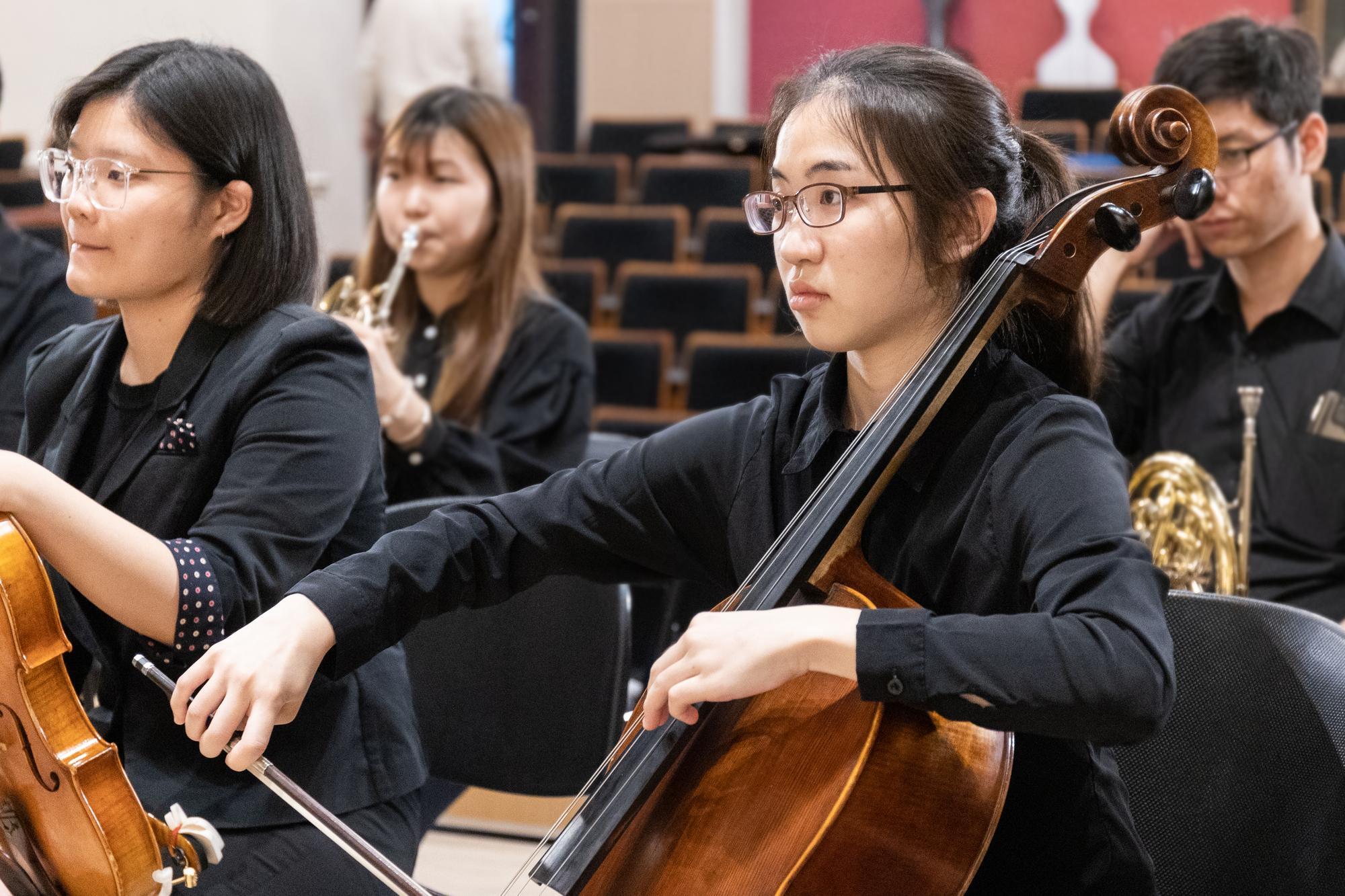 The NTHU Orchestra rehearsing for this year’s anniversary concert.