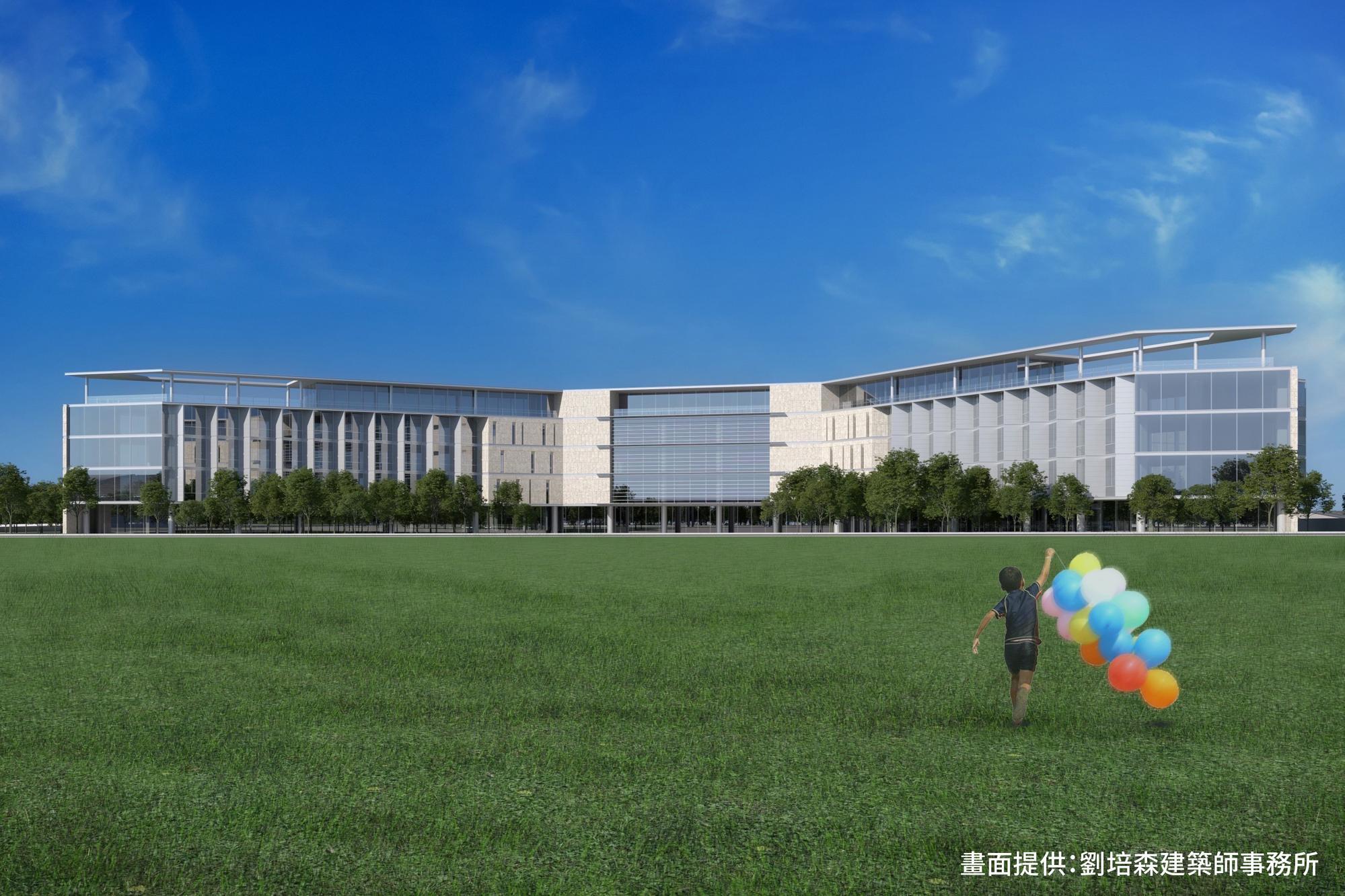 Simulated image of the NTHU Hospital. (Picture courtesy of Ricky Liu & Associates Architects+Planners)