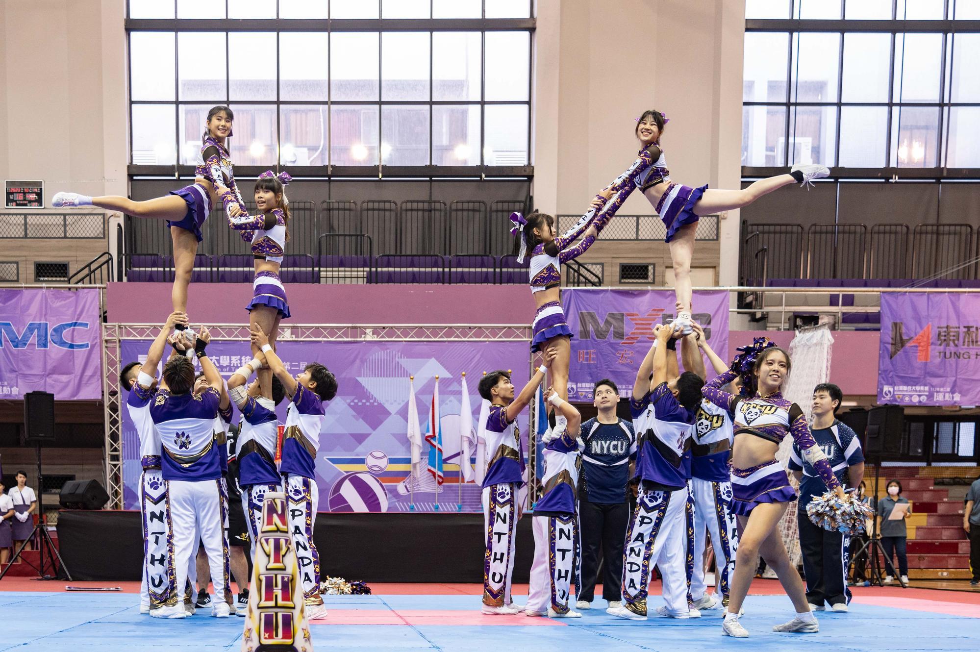 NTHU's cheerleading team secured the gold medal in the UST Creative Cheerleading Competition.
