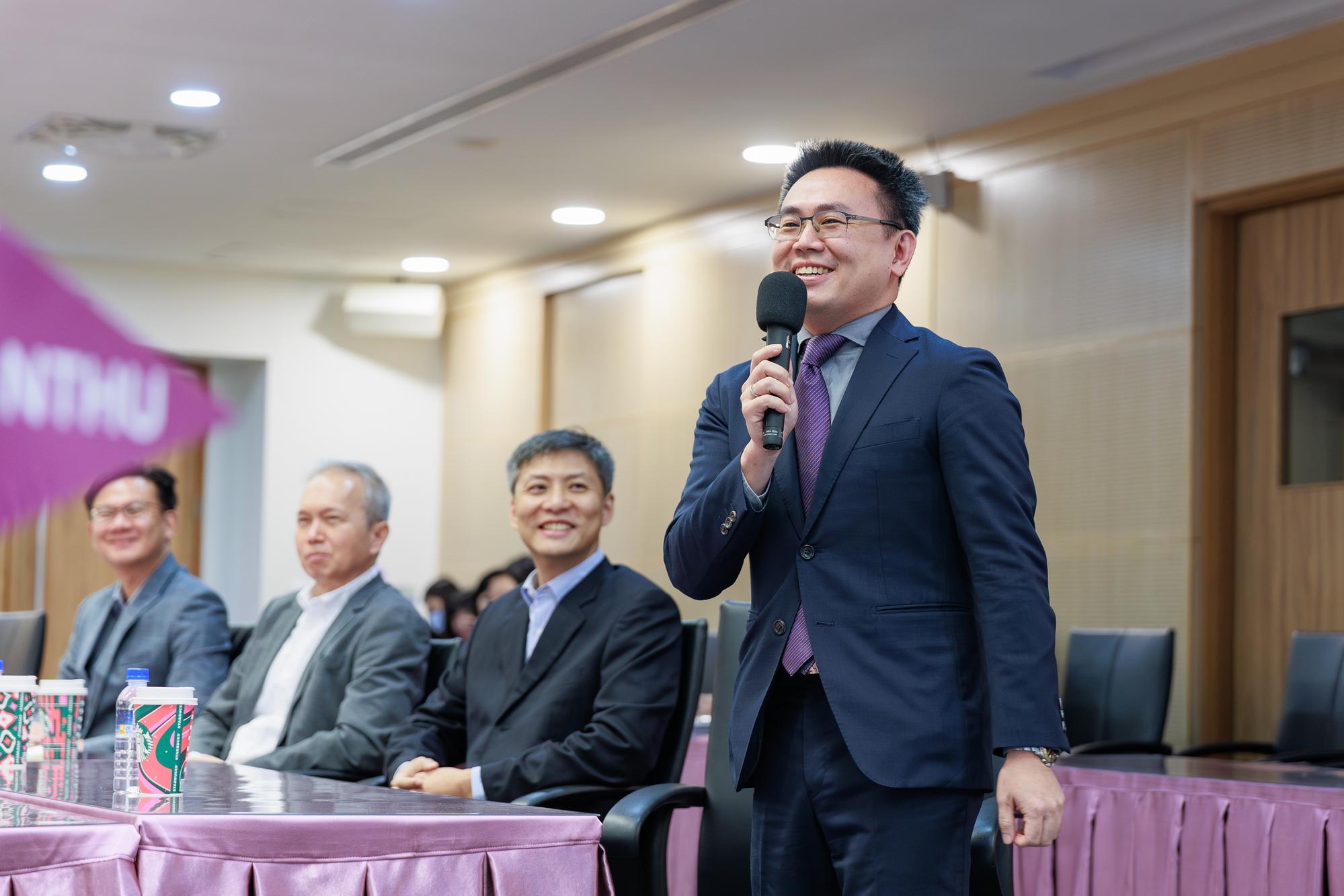Ethan Hsiao (蕭怡祺), Director, NVIDIA and an alumnus of NTHU’s Institute of Technology Management, expresses delight in seeing his alma mater collaborating with NVIDIA.