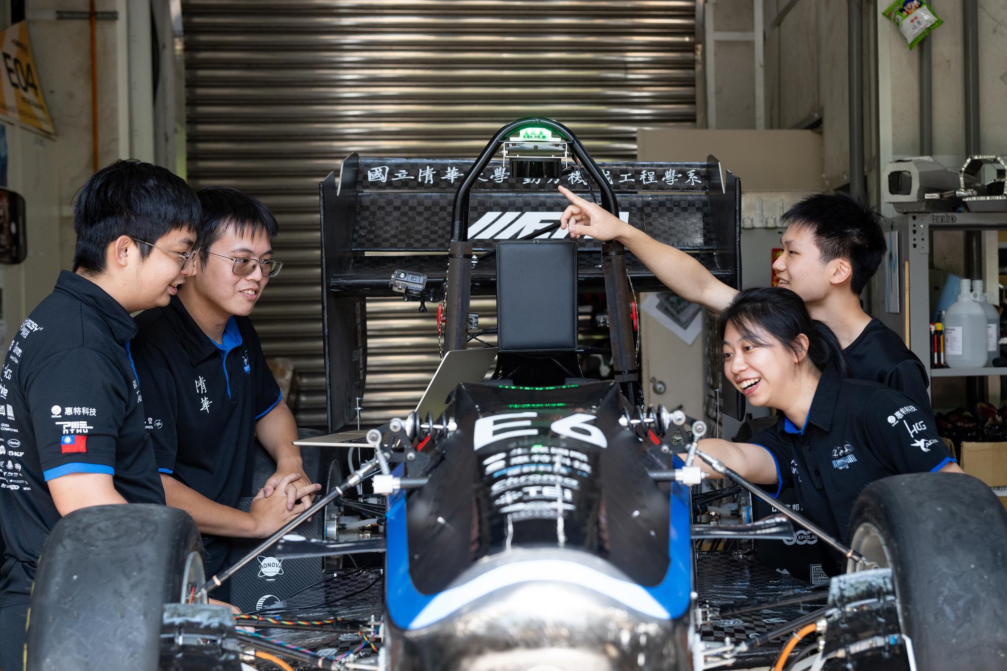 The NTHU Racing Team's technology presentation showcases autonomous vehicle technology.