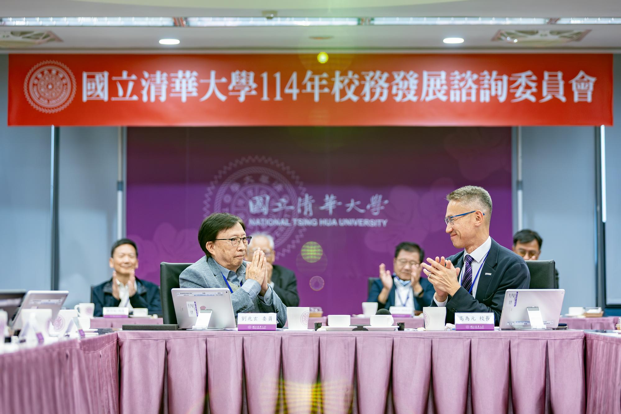 Chao-Shiuan Liu (left) announces he is stepping down as convener.