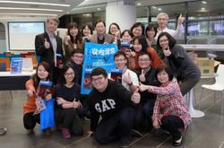 Liu Chao-shiuan and book fans at the launch of Out of Taiwan.