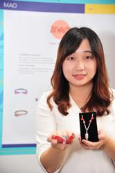 
One of the entries in the Innovation Competition was Lin Xinyu’s MAO-Pairing Accessory Design for FurkidsTM, featuring a series of matching collars and jewelry for cats and their owners. 