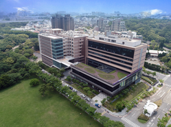 The Tsing Hua Lab (left) and the adjacent Innovation Incubation Center (right).