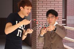 The groundbreaking discovery of a molecular switch by Associate Prof. Masaki Horie (right) and doctoral student Kaj-Jen Chen (left) has recently been published in Nature Communications.