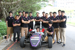 Members of NTHU Racing with “NTHU II.”