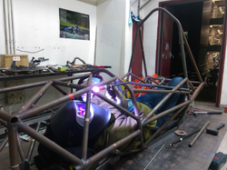 Welding the frame of “NTHU II.”