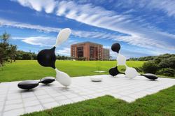 Also found in the Go Garden is a piece of public art titled Confrontation, Conversation.